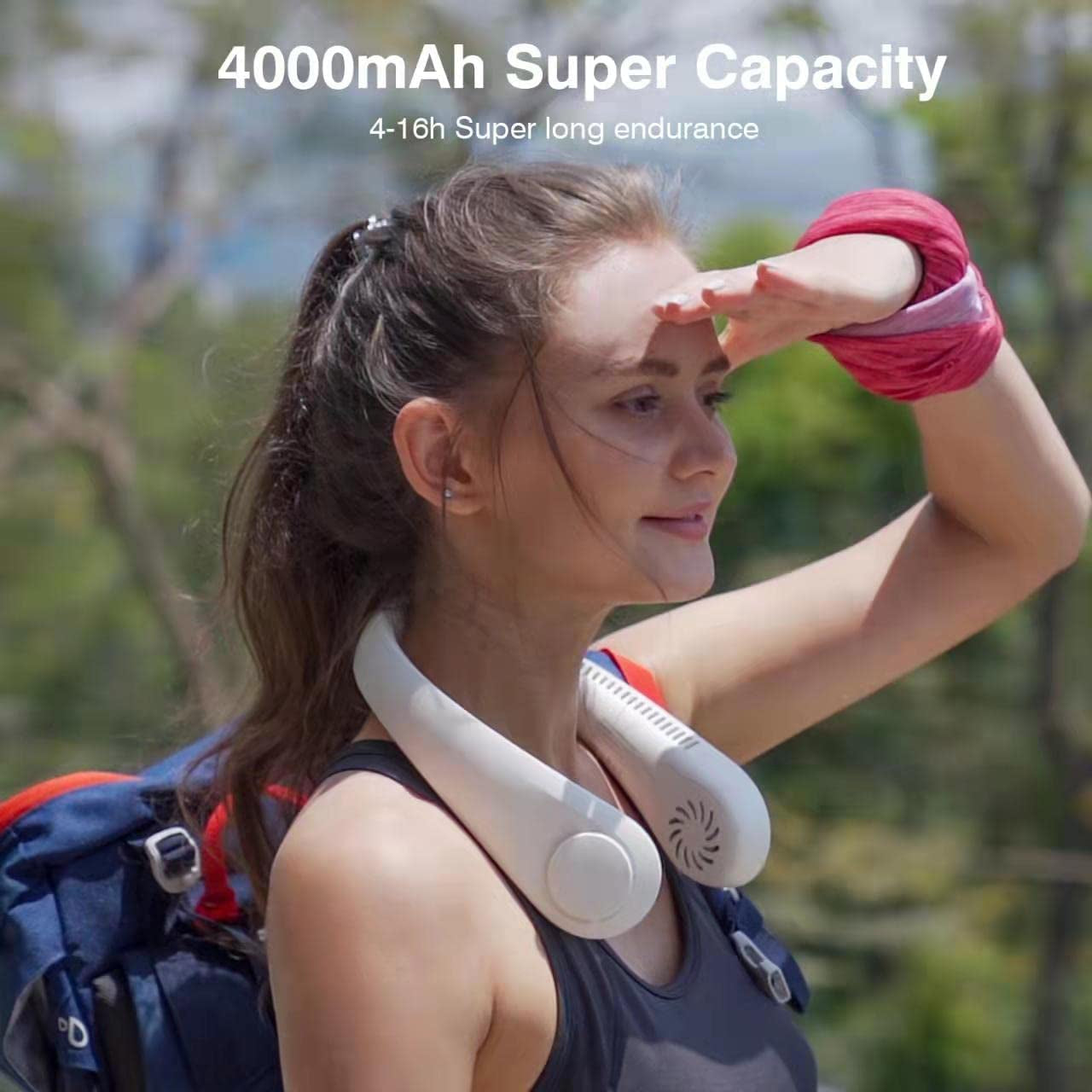 Revolutionary Portable Bladeless Neck Fan - Rechargeable Wearable Cooling Device with Adjustable Speed Settings, Perfect for Office, Sports, and Travel - An Exceptional Father's Day Gift