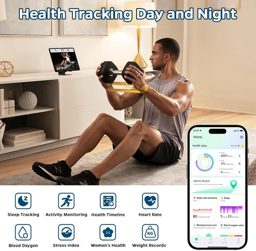 Advanced Sleep Tracking Ring with Heart Rate Monitoring, Waterproof Design for Activity Tracking, Air Gesture Control, Up to 7-Day Battery Life, Compatible with iOS and Android (Silver, Size #12)