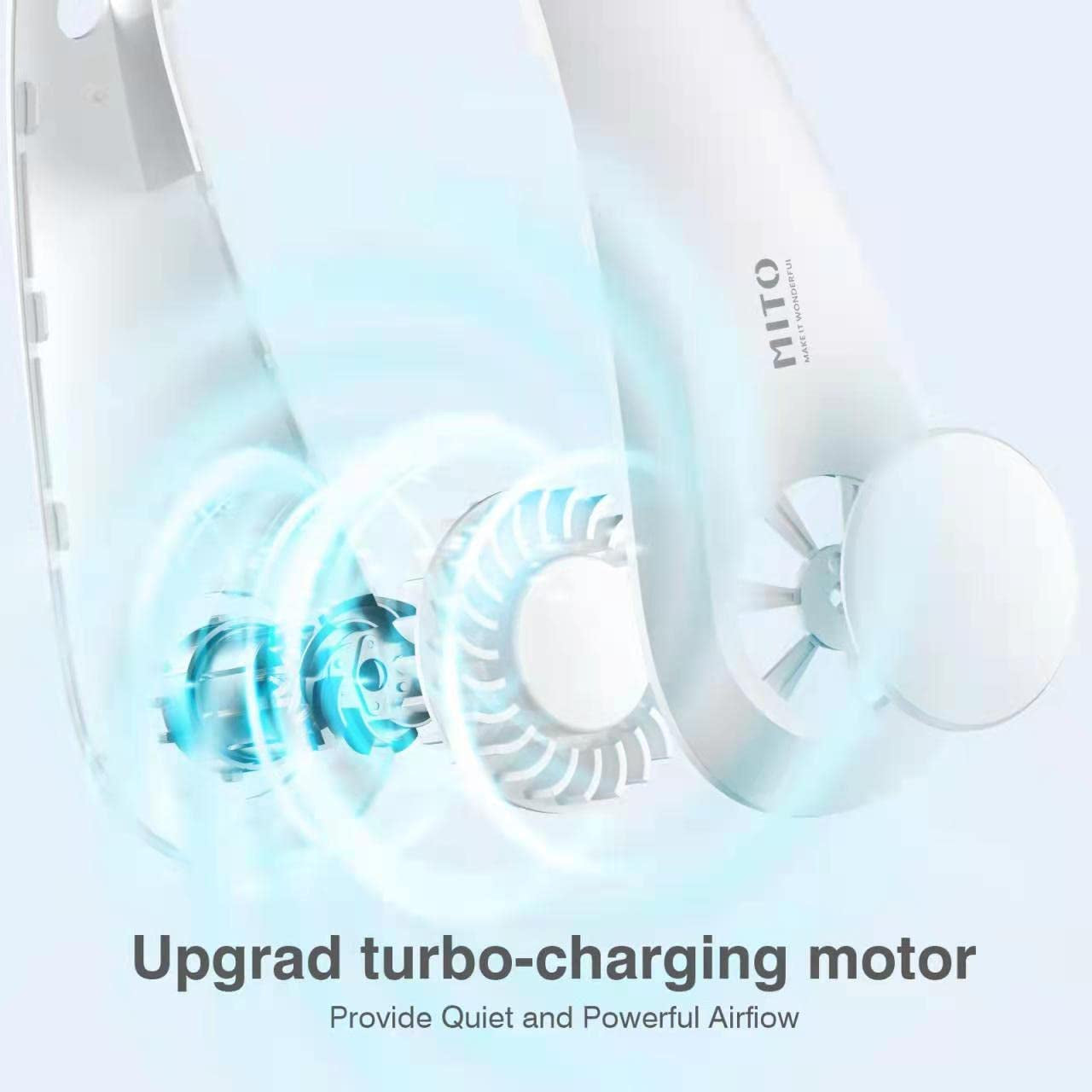 Revolutionary Portable Bladeless Neck Fan - Rechargeable Wearable Cooling Device with Adjustable Speed Settings, Perfect for Office, Sports, and Travel - An Exceptional Father's Day Gift