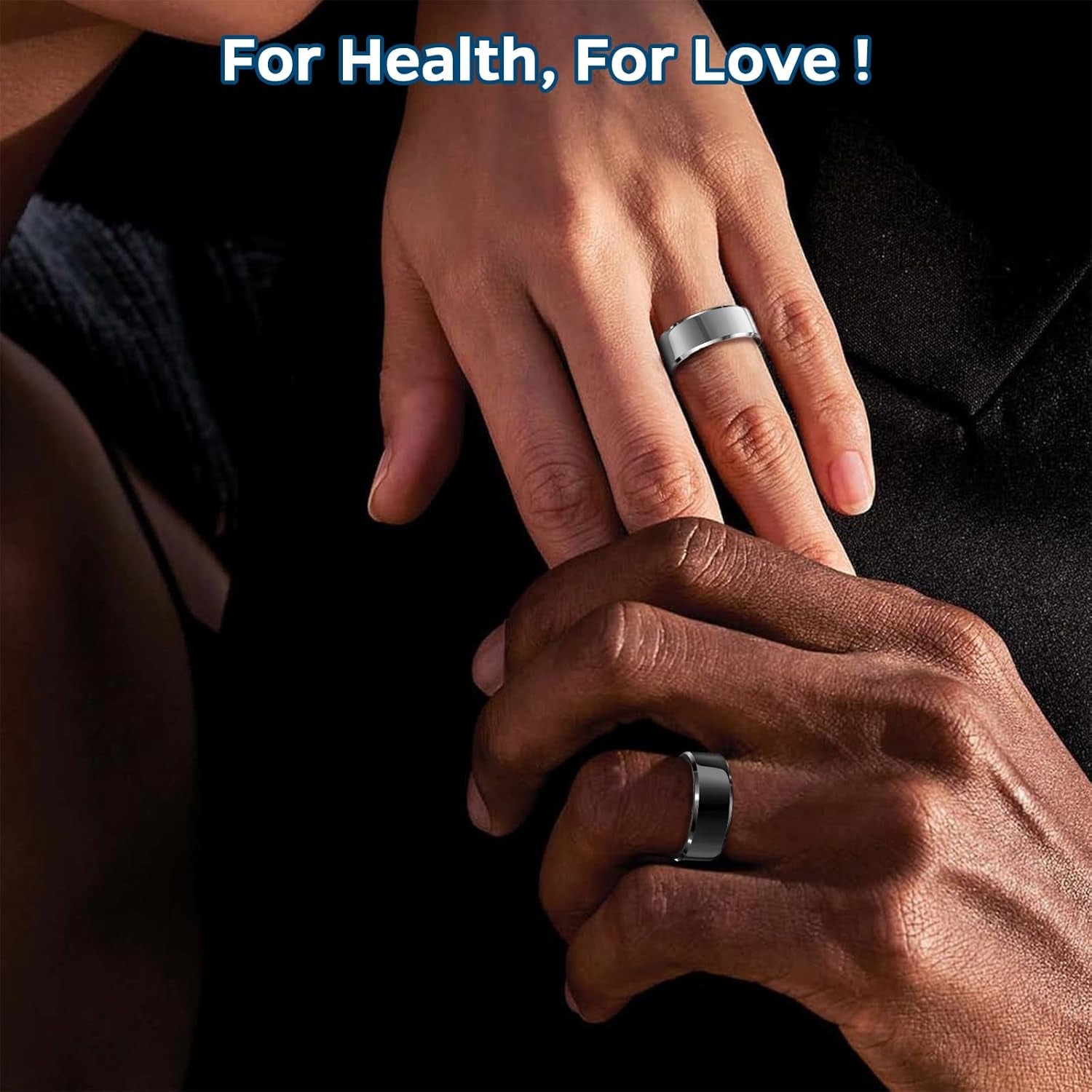 Advanced Sleep Tracking Ring with Heart Rate Monitoring, Waterproof Design for Activity Tracking, Air Gesture Control, Up to 7-Day Battery Life, Compatible with iOS and Android (Silver, Size #12)