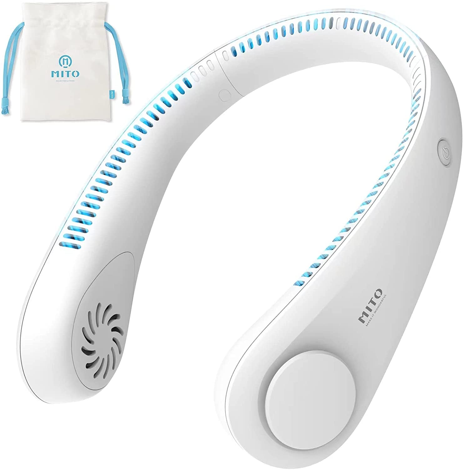 Revolutionary Portable Bladeless Neck Fan - Rechargeable Wearable Cooling Device with Adjustable Speed Settings, Perfect for Office, Sports, and Travel - An Exceptional Father's Day Gift