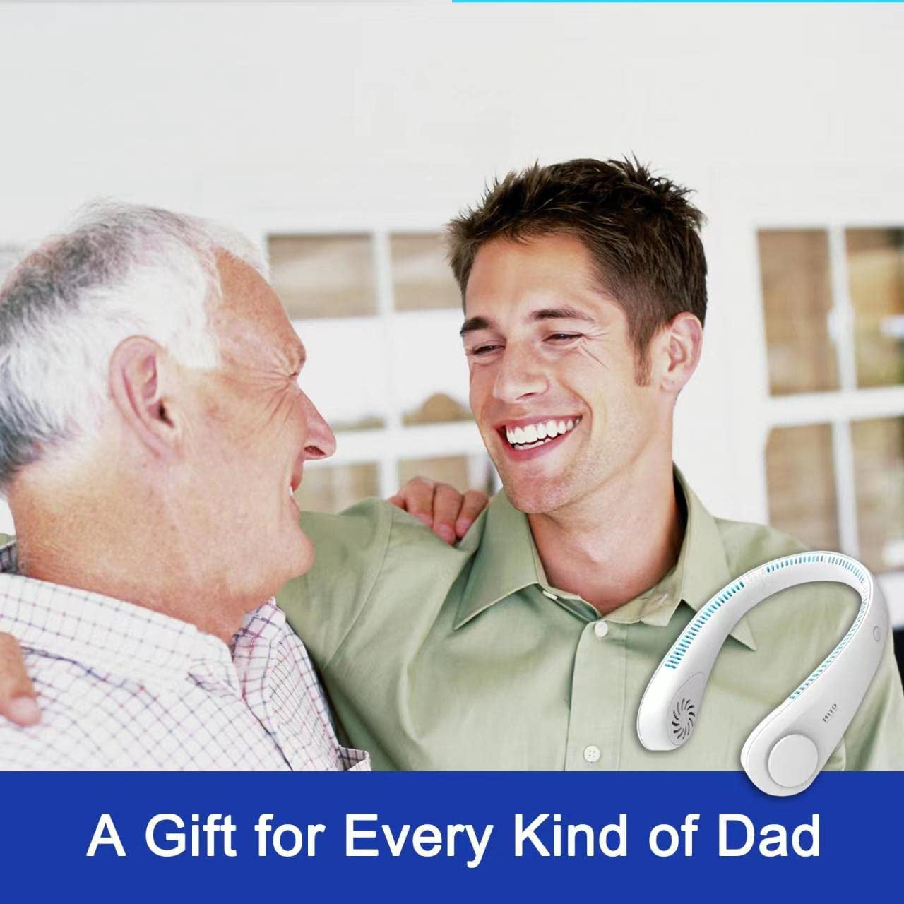 Revolutionary Portable Bladeless Neck Fan - Rechargeable Wearable Cooling Device with Adjustable Speed Settings, Perfect for Office, Sports, and Travel - An Exceptional Father's Day Gift