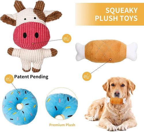7-Piece Small Dog Toy Collection: Durable Chew Toys, Puppy Teething Ropes, and Squeaky Calf Toys - Non-Toxic and Safe
